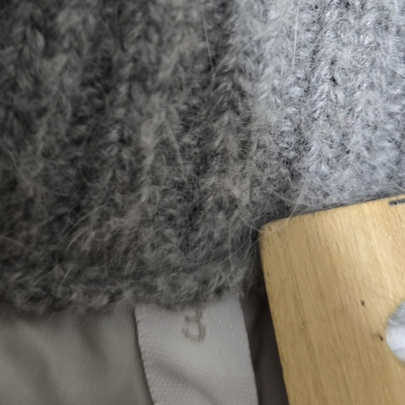 SOSKEN BEV Sz 3 (L) Lightweight Down Filled Grey Puffer Jacket Peplum Hem Luxury - Picture 15 of 16